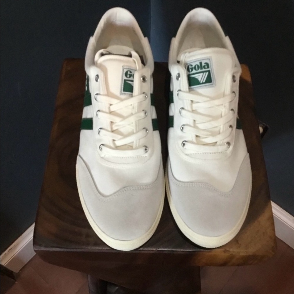 Gola Tennis Shoes  Canvas -Green/white Gumsole. Men’s Size US 12.  Brand new.